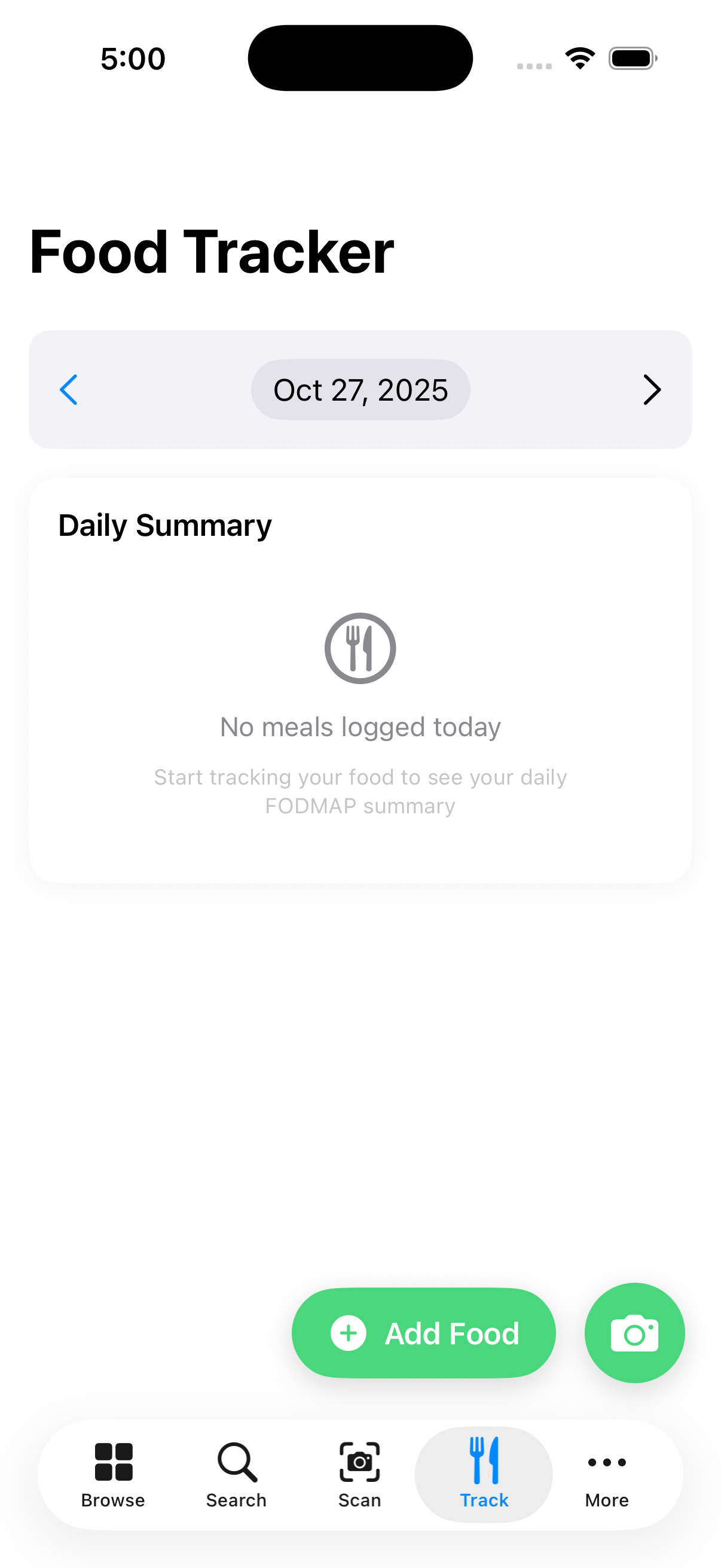 FODMAP App Screenshot